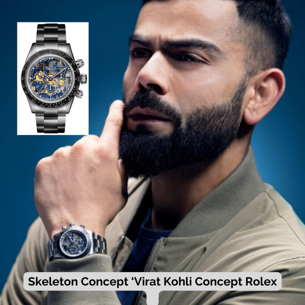 Virat Kohli wearing Skeleton Concept ‘Virat Kohli Concept Rolex