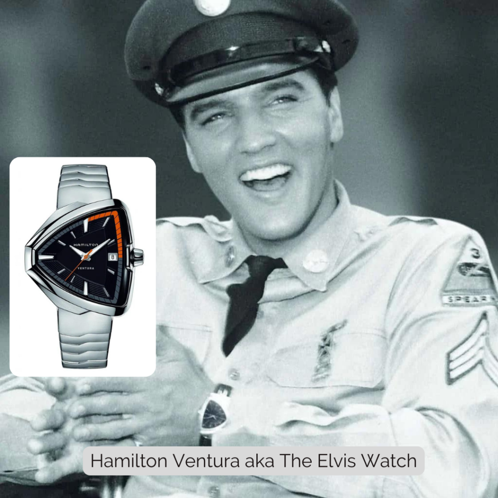 Elvis Presley wearing Hamilton Ventura aka The Elvis Watch