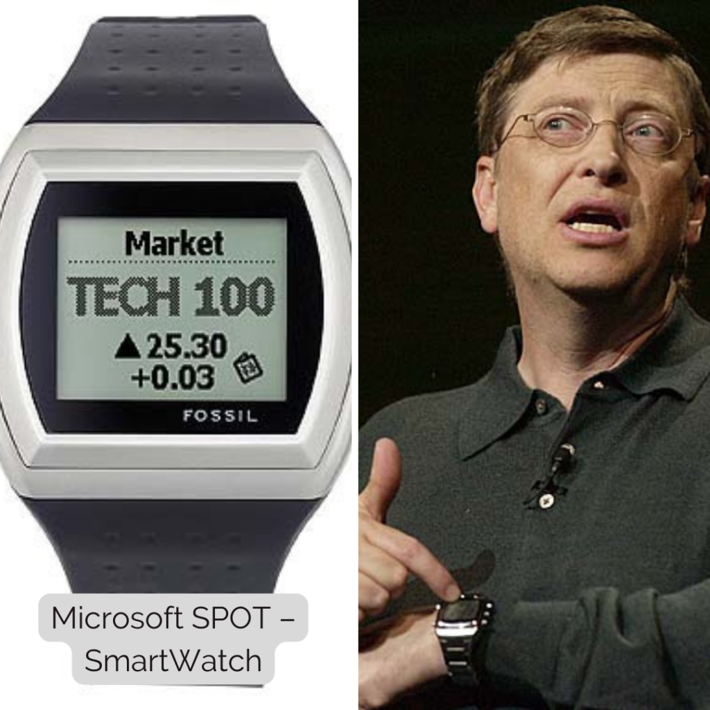 Bill Gates wearing Microsoft SPOT – SmartWatch