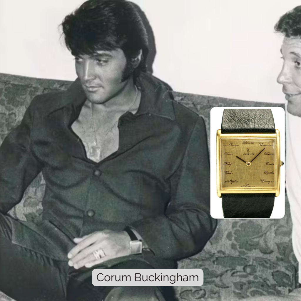 Elvis Presley wearing Corum Buckingham