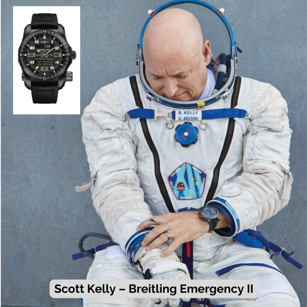 Scott Kelly wearing Breitling Emergency II