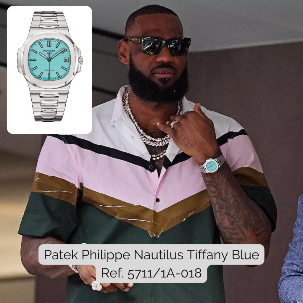 Lebron James wearing Patek Philippe Nautilus Tiffany Blue Ref. 5711/1A-018