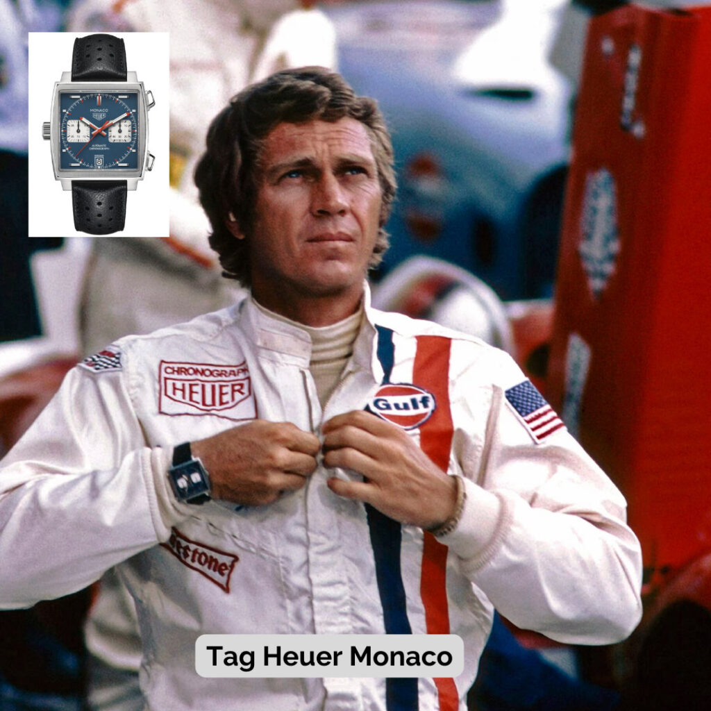 Steve McQueen wearing Tag Heuer Monaco