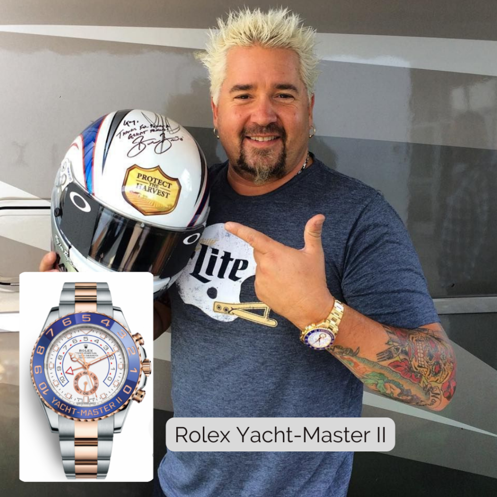 Guy Fieri wearing Rolex Yacht-Master II