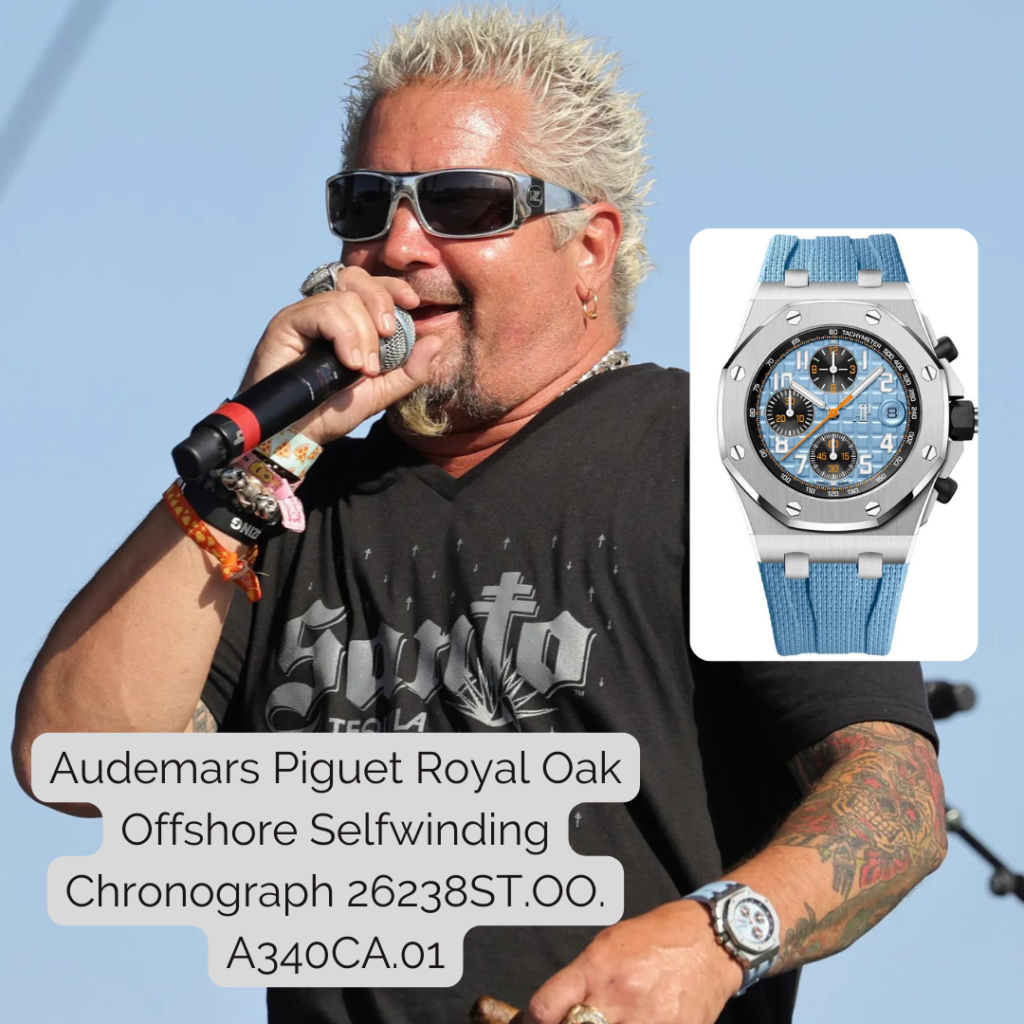 Guy Fieri wearing Audemars Piguet Royal Oak Offshore Selfwinding Chronograph 26238ST.OO. A340CA.01