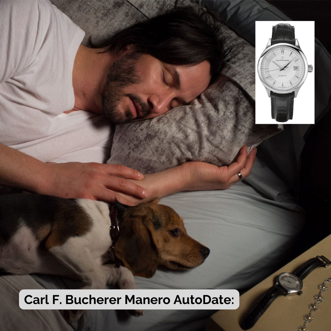 Keanu Reeves wearing Carl F. Bucherer Manero AutoDate
