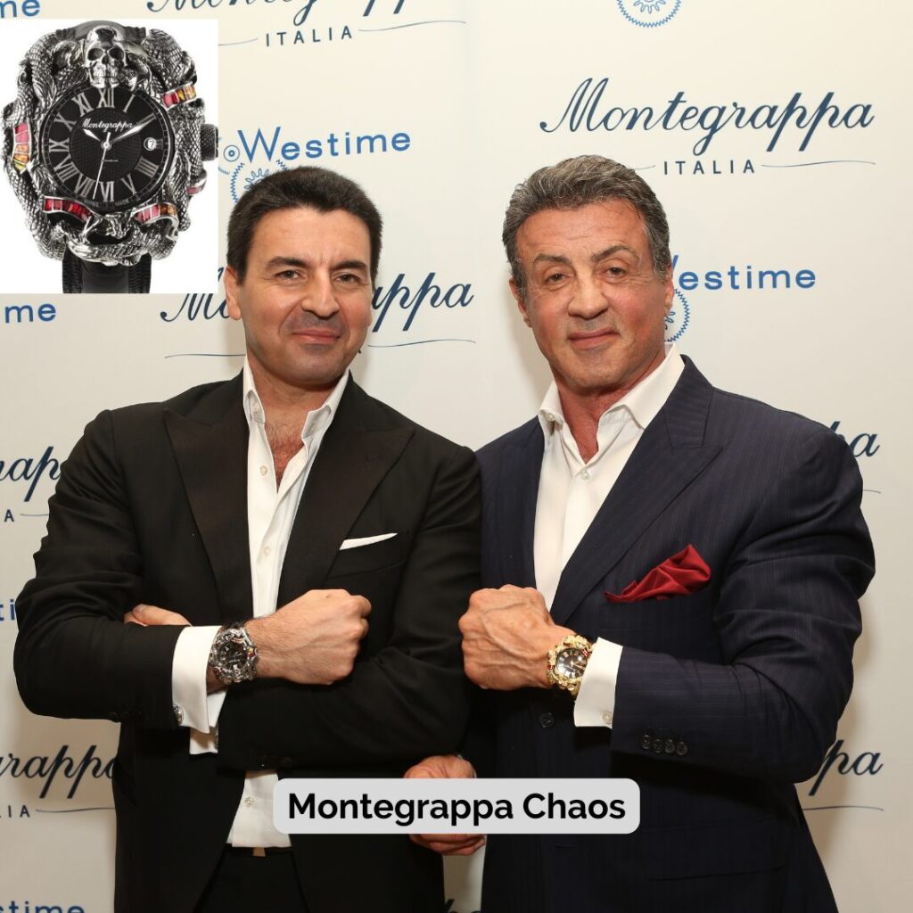 Sylvester Stallone wearing Montegrappa Chaos