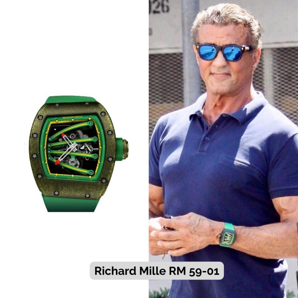 Sylvester Stallone wearing Richard Mille RM 59-01