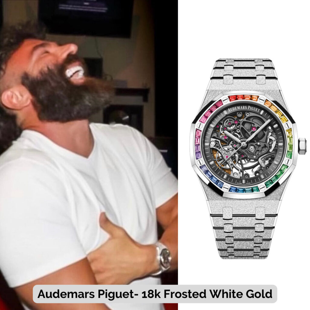 Dan Bilzerian wearing Audemars Piguet- 18k Frosted White Gold