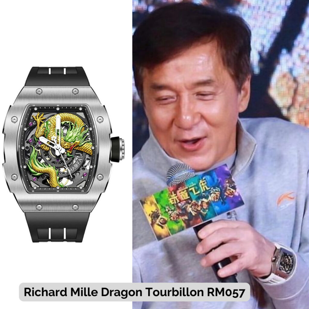 Jackie Chan wearing Richard Mille Dragon Tourbillon RM057