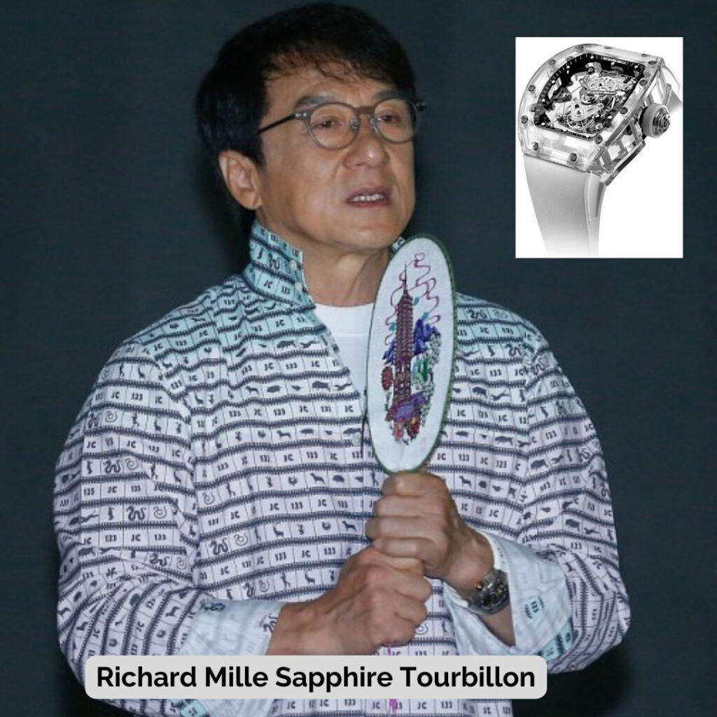 Jackie Chan wearing Richard Mille Sapphire Tourbillon