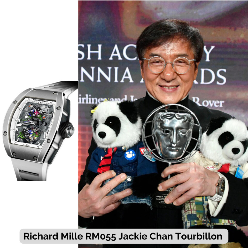 Jackie Chan wearing Richard Mille RM055 Jackie Chan Tourbillon 