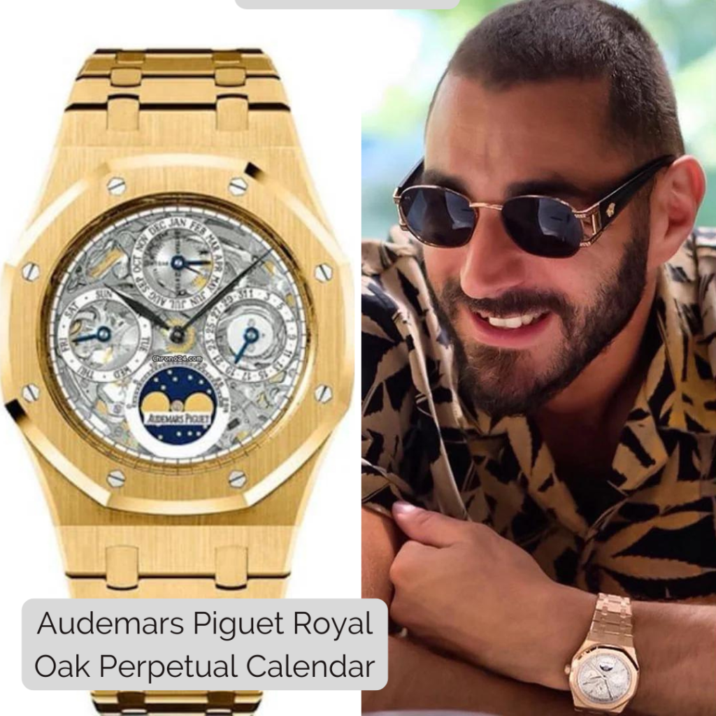 Karim Benzema wearing Audemars Piguet Royal Oak Perpetual Calendar
