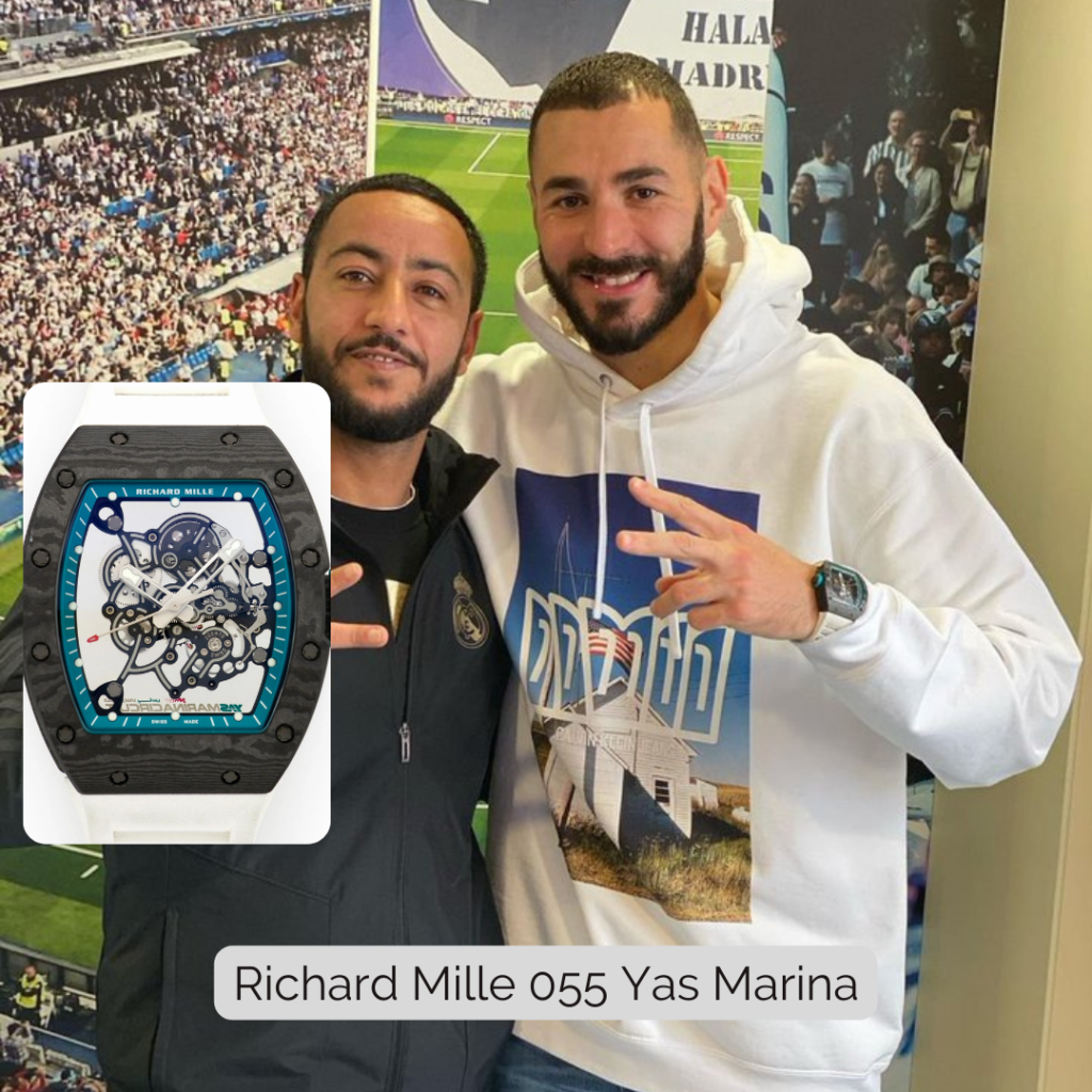 Karim Benzema wearing Richard Mille 055 Yas Marina