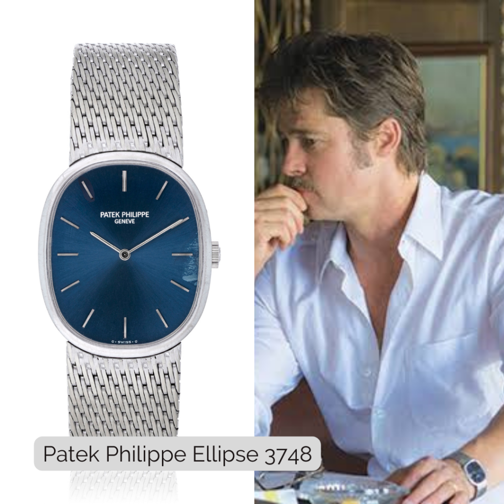 Brad Pitt wearing Patek Philippe Ellipse 3748