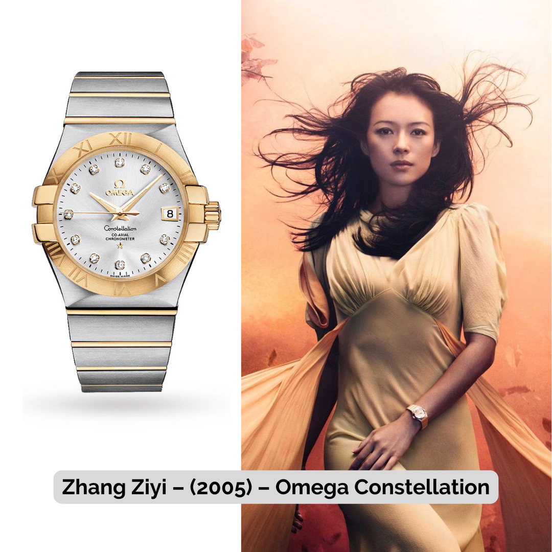 Zhang Ziyi wearing Omega Constellation