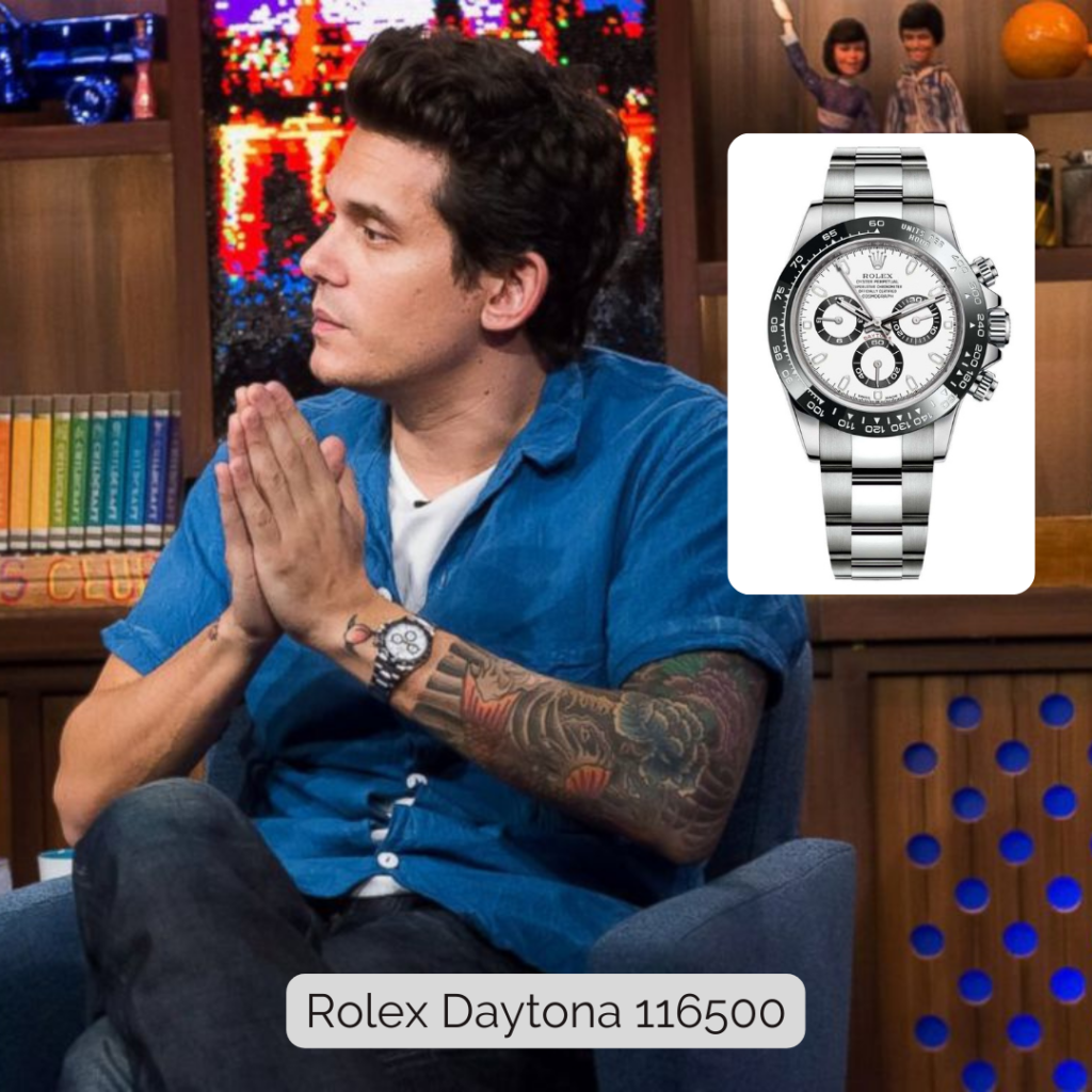 John Mayer wearing Rolex Daytona 116500