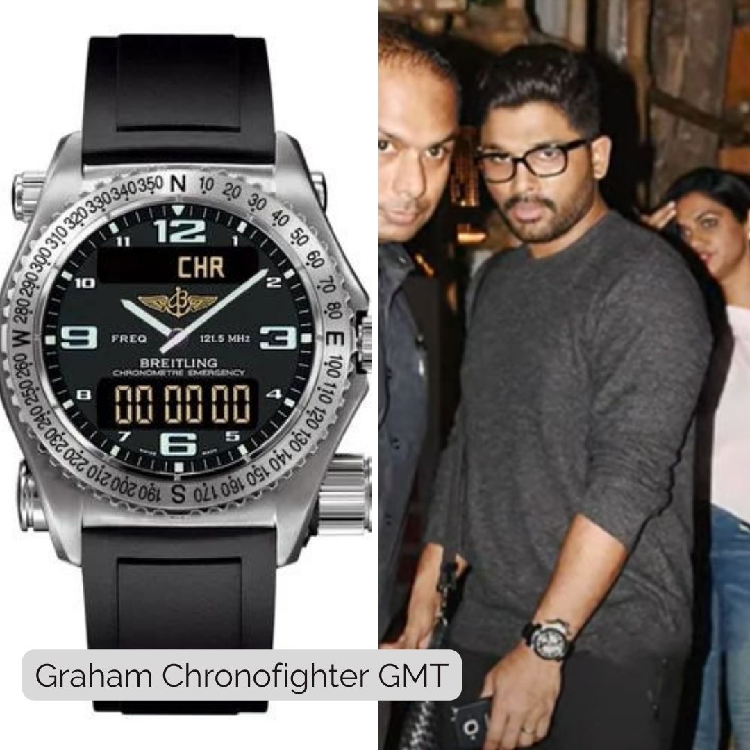 Allu Arjun wearing Graham Chronofighter GMT
