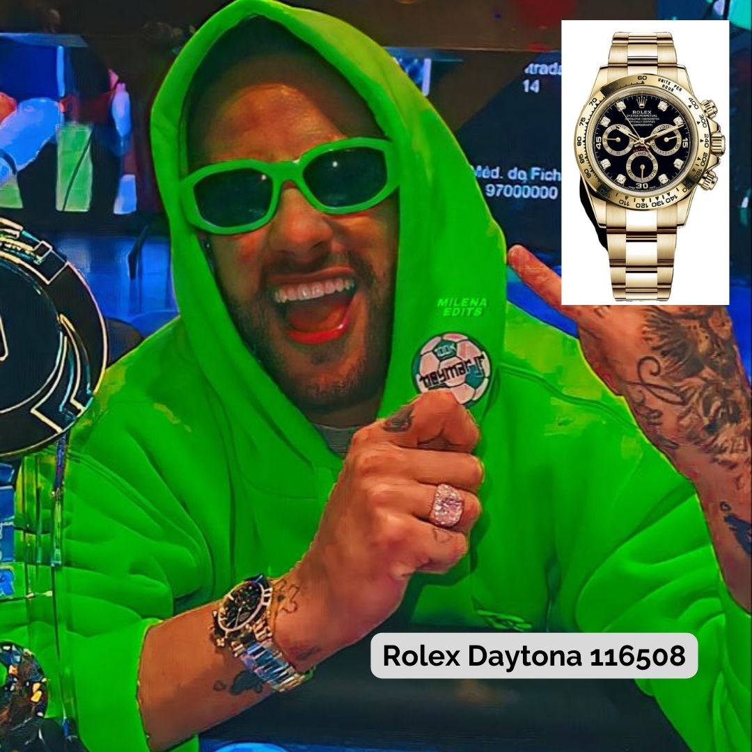 Neymar Jr wearing Rolex Daytona 116508