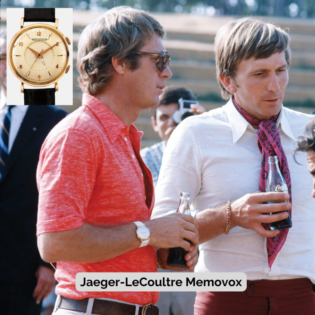 Steve McQueen wearing Jaeger-LeCoultre Memovox