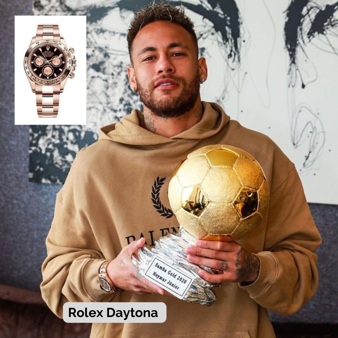 Neymar Jr wearing Rolex Daytona 