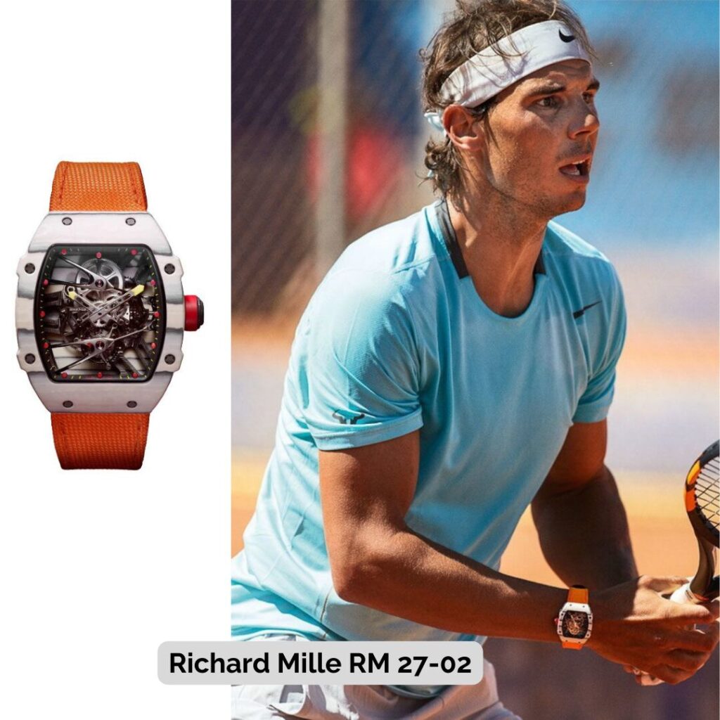 Rafael Nadal wearing Richard Mille RM 27-02