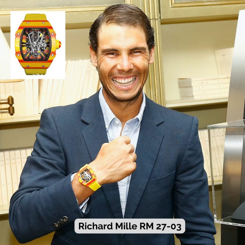 Rafael Nadal wearing Richard Mille RM 27-03