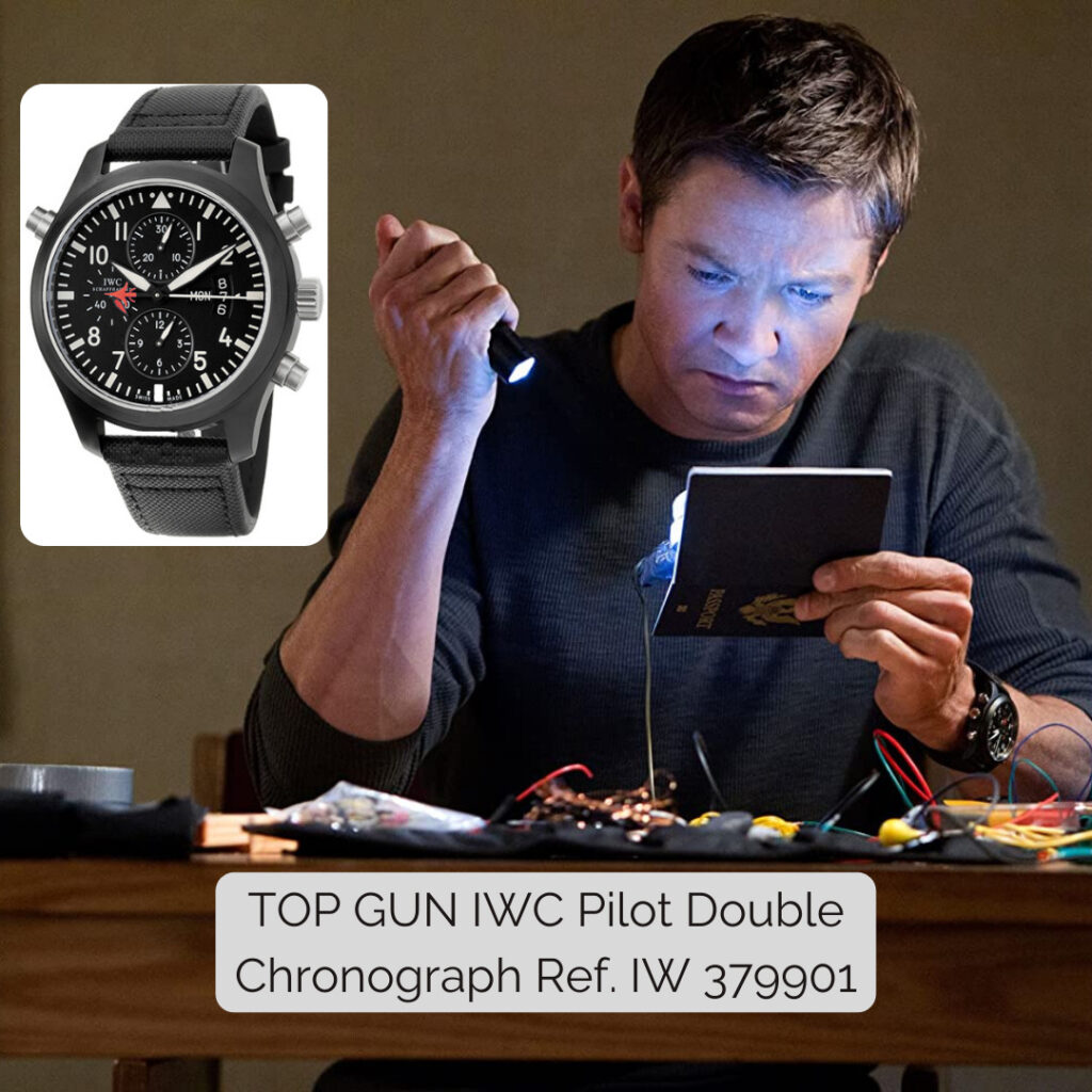 TOP GUN IWC Pilot Double Chronograph Ref. IW 379901 Worn in The Bourne Legacy 