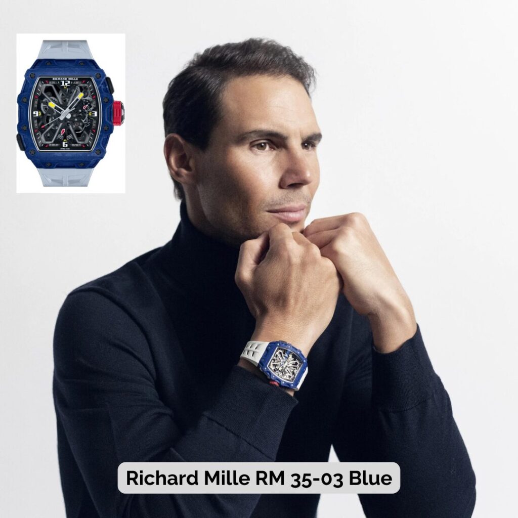 Rafael Nadal wearing Richard Mille RM 35-03 Blue