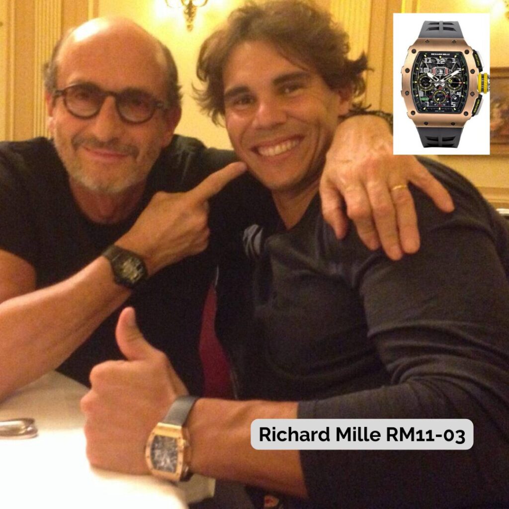 Rafael Nadal wearing Richard Mille RM11-03