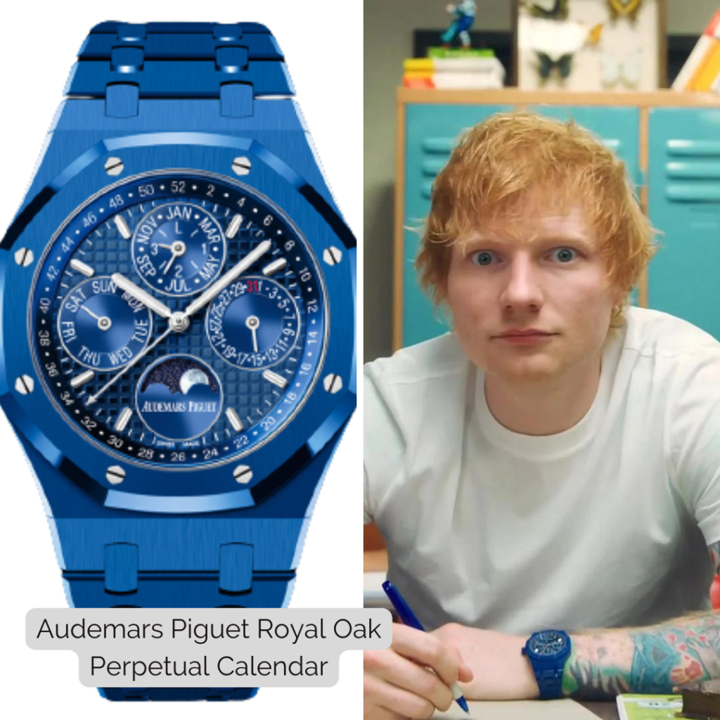 Ed Sheeran wearing Audemars Piguet Royal Oak Perpetual Calendar