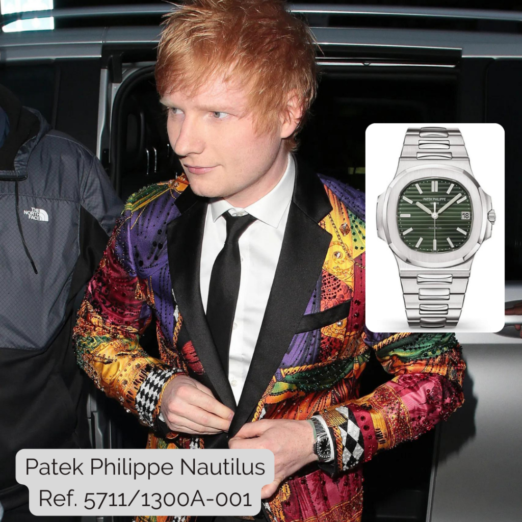 Ed Sheeran wearing Patek Philippe Nautilus Ref. 5711/1300A-001