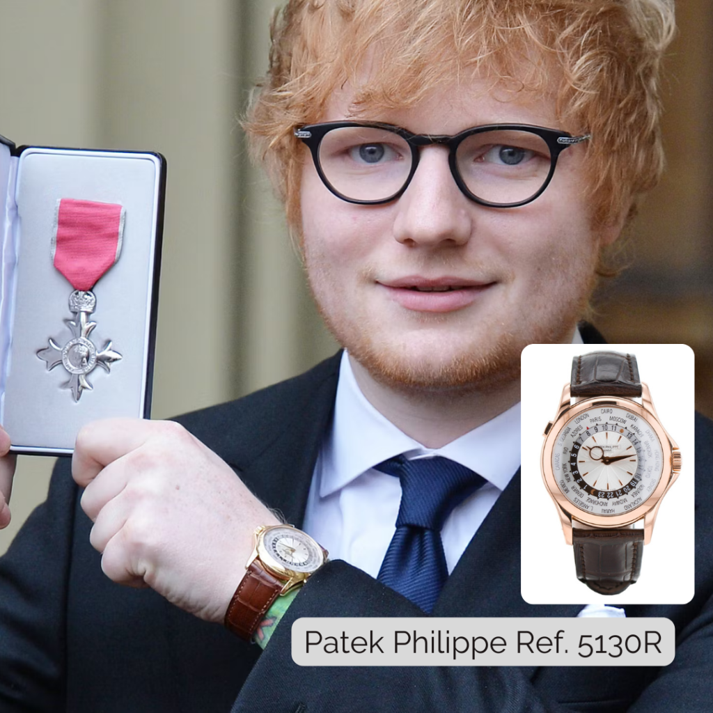 Ed Sheeran wearing Patek Philippe Ref. 5130R
