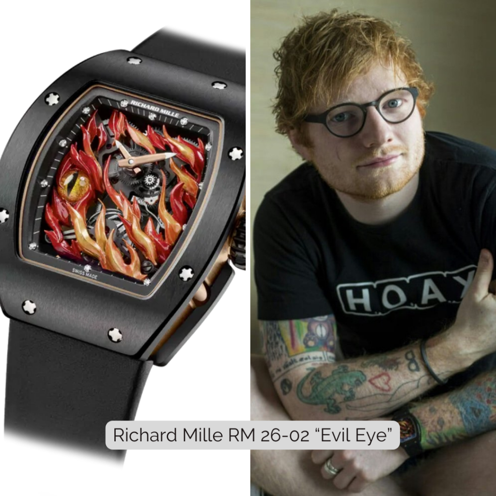 Ed Sheeran wearing Richard Mille RM 26-02 “Evil Eye”