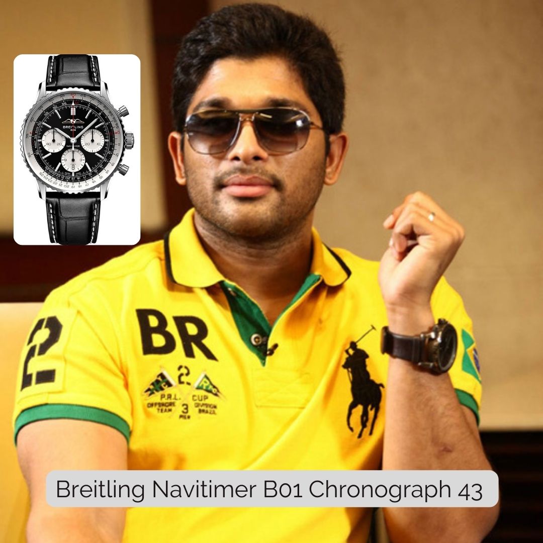 Allu Arjun wearing Breitling Navitimer B01 Chronograph 43 