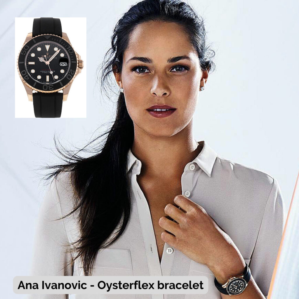Ana Ivanovic wearing Oysterflex bracelet