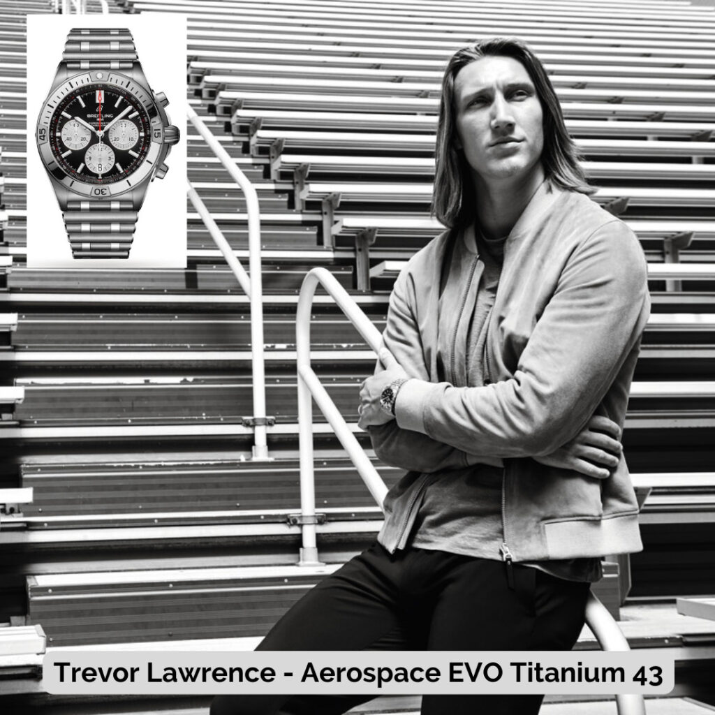 Trevor Lawrence wearing Aerospace EVO Titanium 43