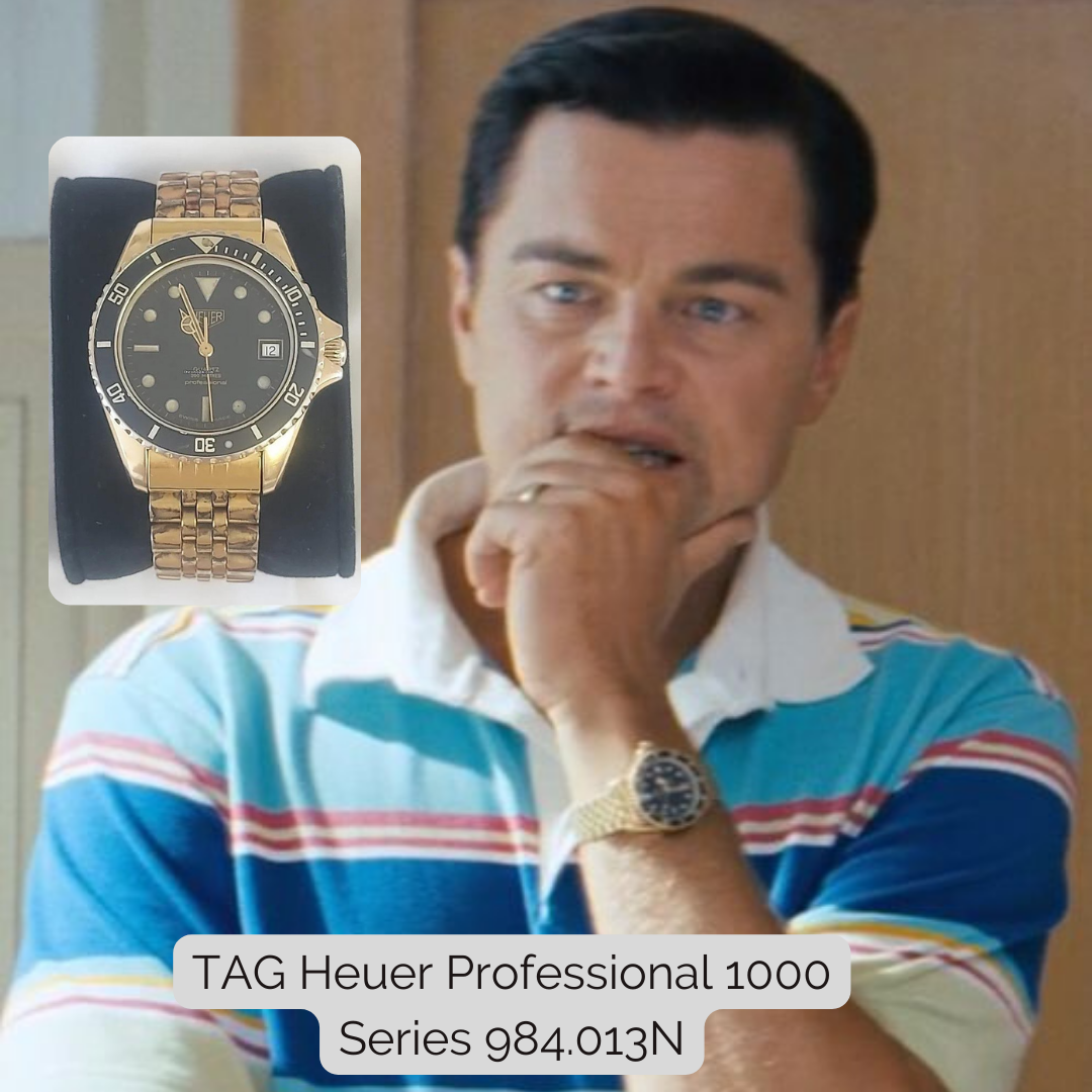 Leonardo DiCaprio wearing TAG Heuer Professional 1000 Series 984.013N