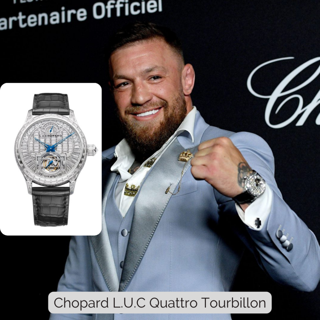 Conor McGregor wearing Chopard L.U.C Quattro Tourbillon
