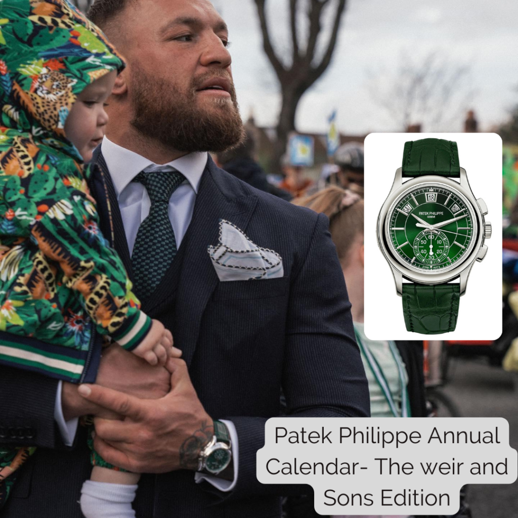 Conor McGregor wearing Patek Philippe Annual Calendar- The Weir and Sons Edition 