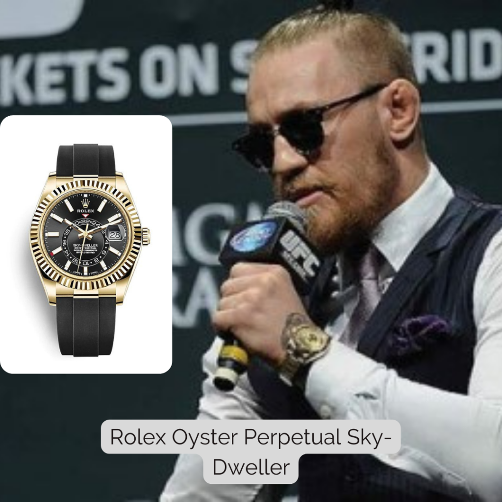 Conor McGregor wearing Rolex Oyster Perpetual Sky-Dweller