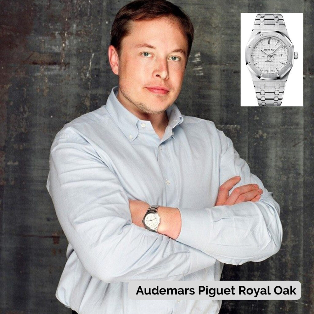 Elon Musk wearing Audemars Piguet Royal Oak