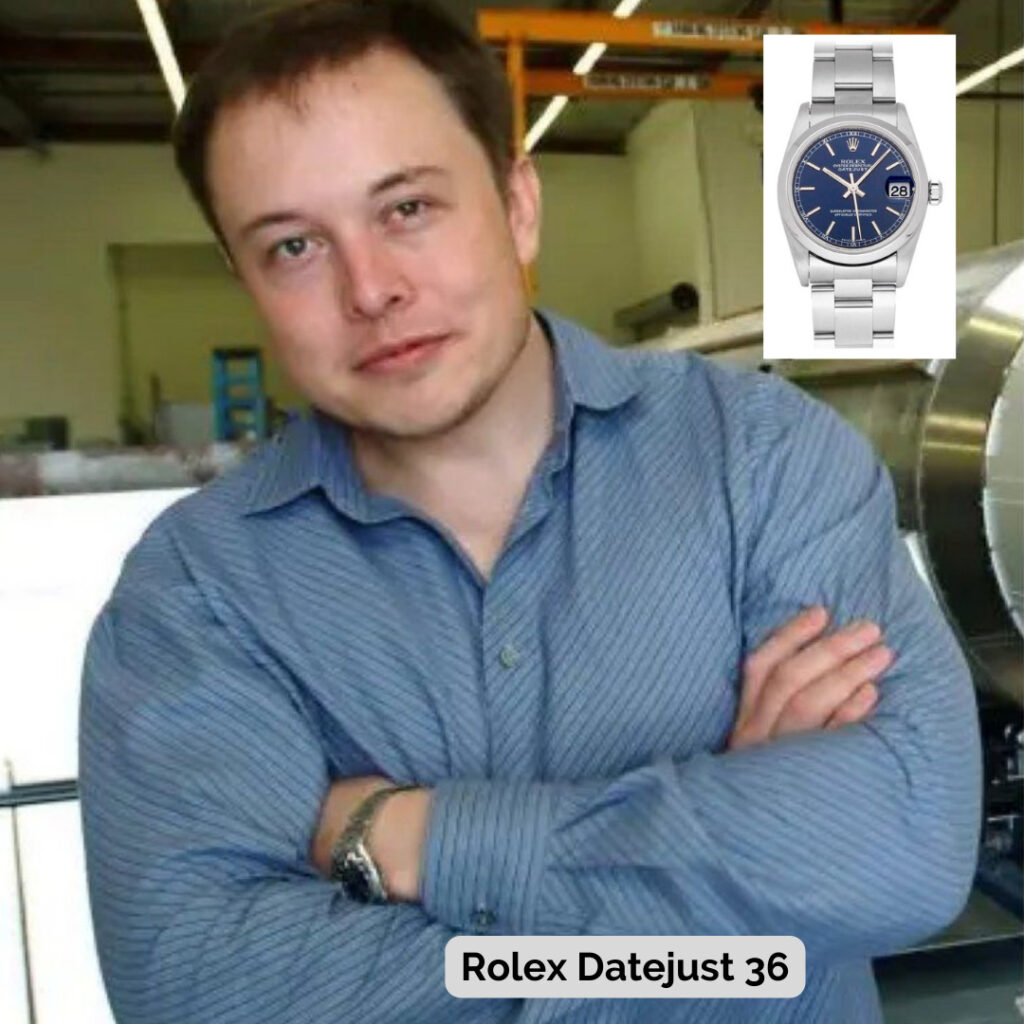 Elon Musk wearing Rolex Datejust 36
