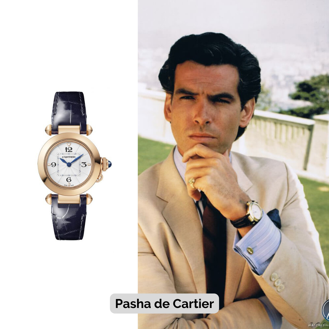 Pierce Brosnan wearing Pasha de Cartier