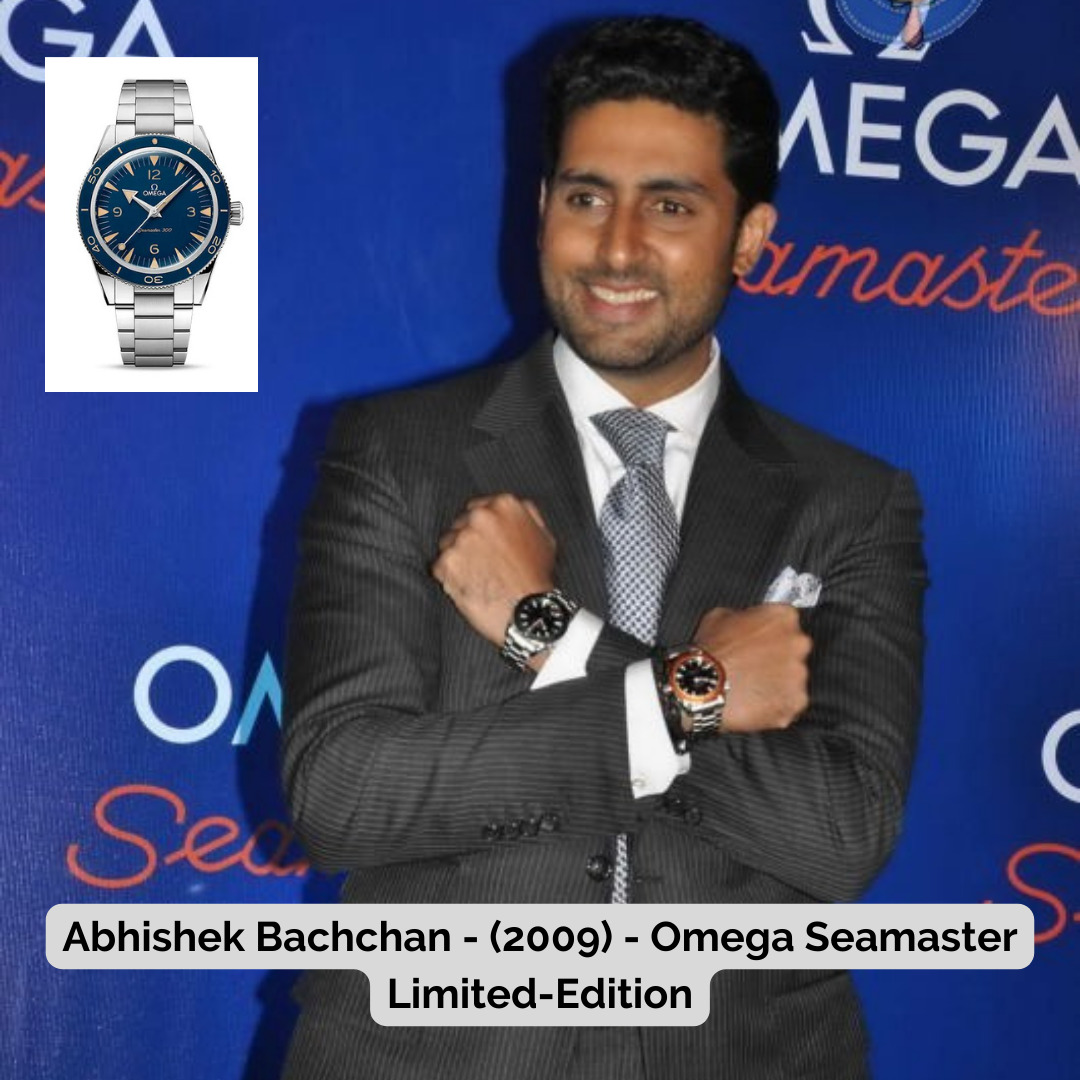 Abhishek Bachchan wearing Omega Seamaster Limited-Edition