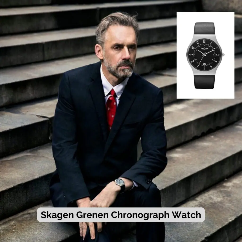 Jordan Peterson wearing Skagen Grenen Chronograph Watch