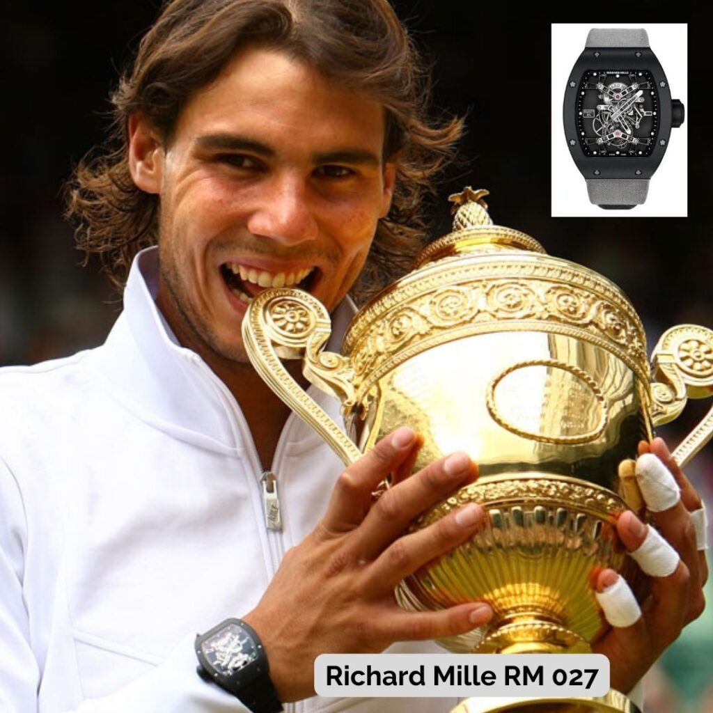 Rafael Nadal wearing Richard Mille RM 027