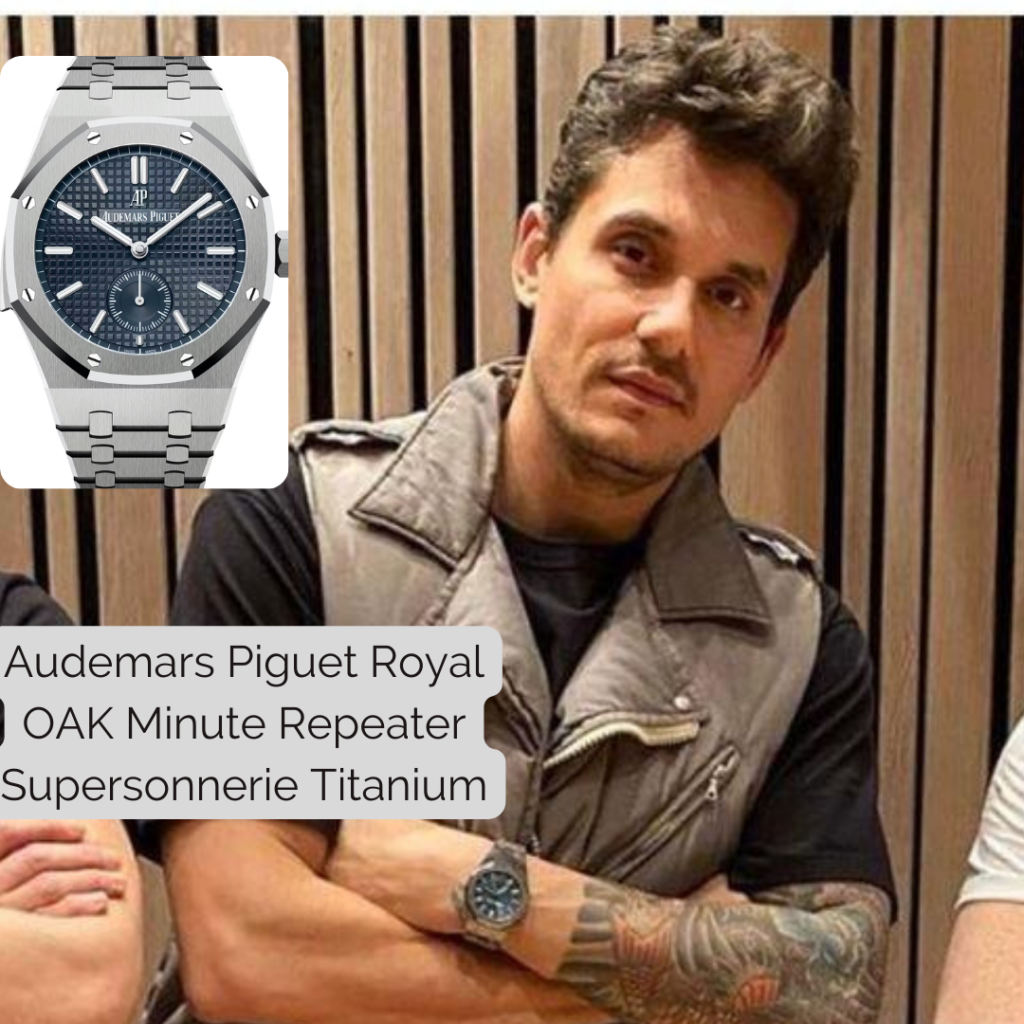 John Mayer wearing Audemars Piguet Royal OAK Minute Repeater Supersonnerie Titanium