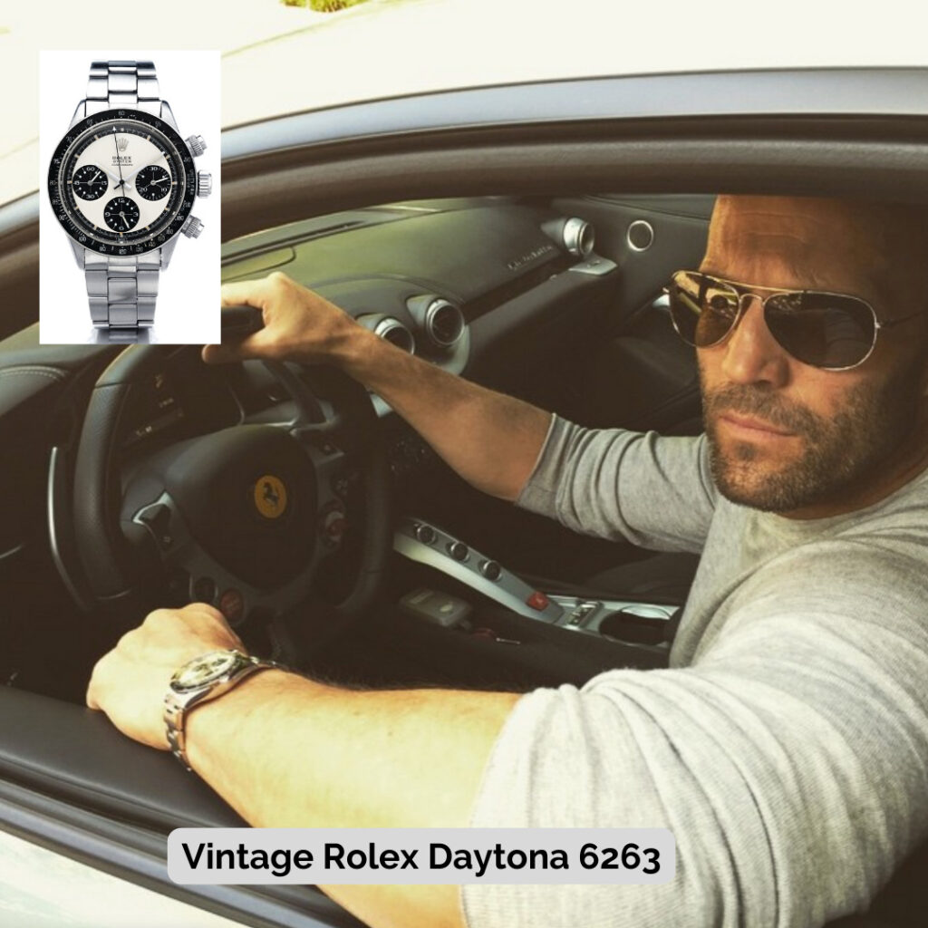 Jason Statham wearing Vintage Rolex Daytona 6263
