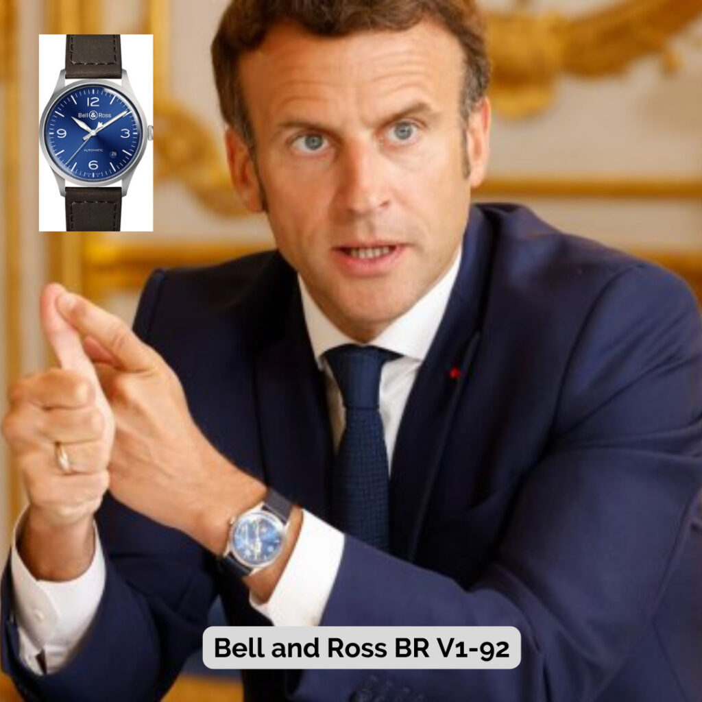 Emmanuel Macron wearing Bell and Ross BR V1-92